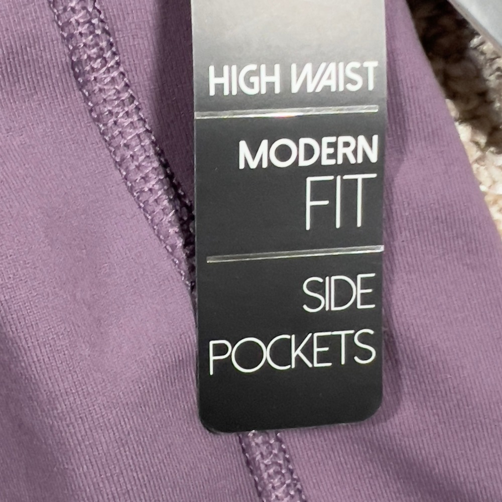90 Degree by Reflex Modern Fit High Waist Leggings XS Ankle Side‎ Pockets Purple - Picture 6 of 11